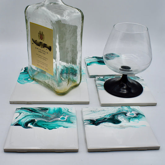 Personalized Ceramic Coaster Set