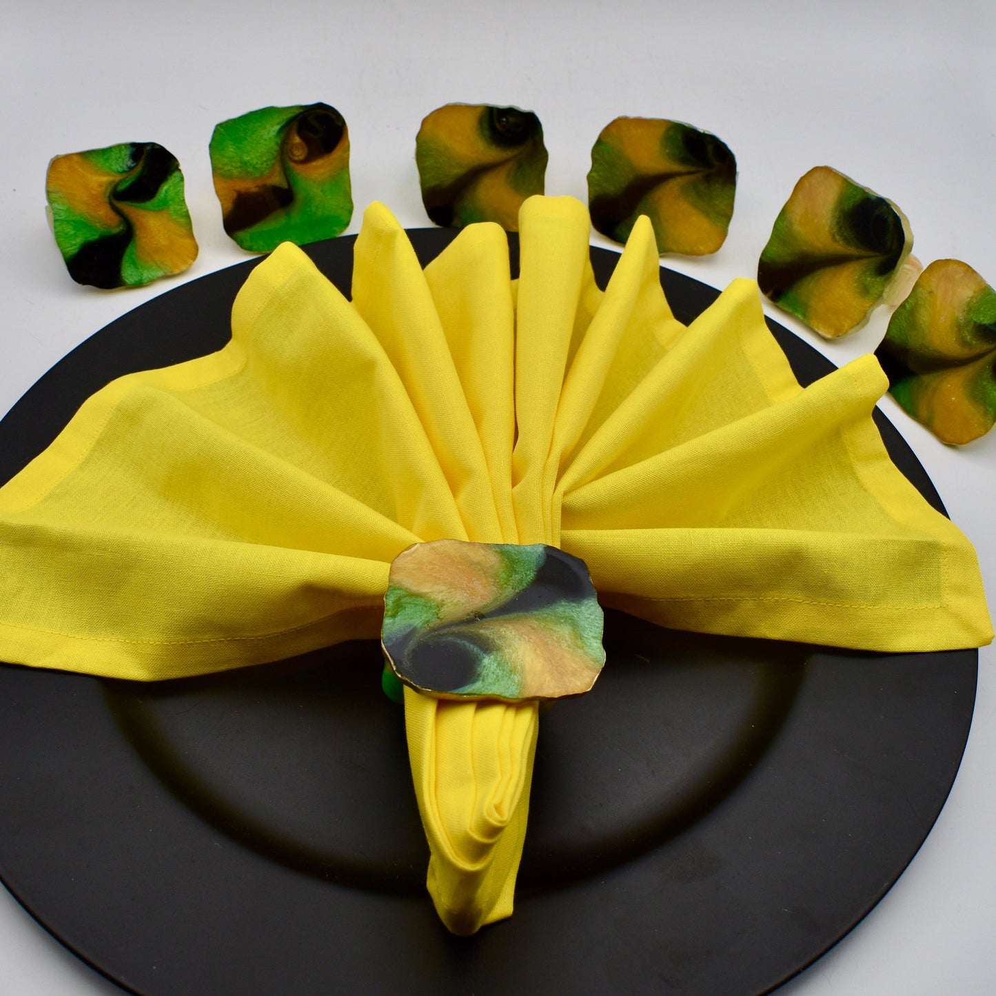 Jamaican Themed Napkin Rings (6)