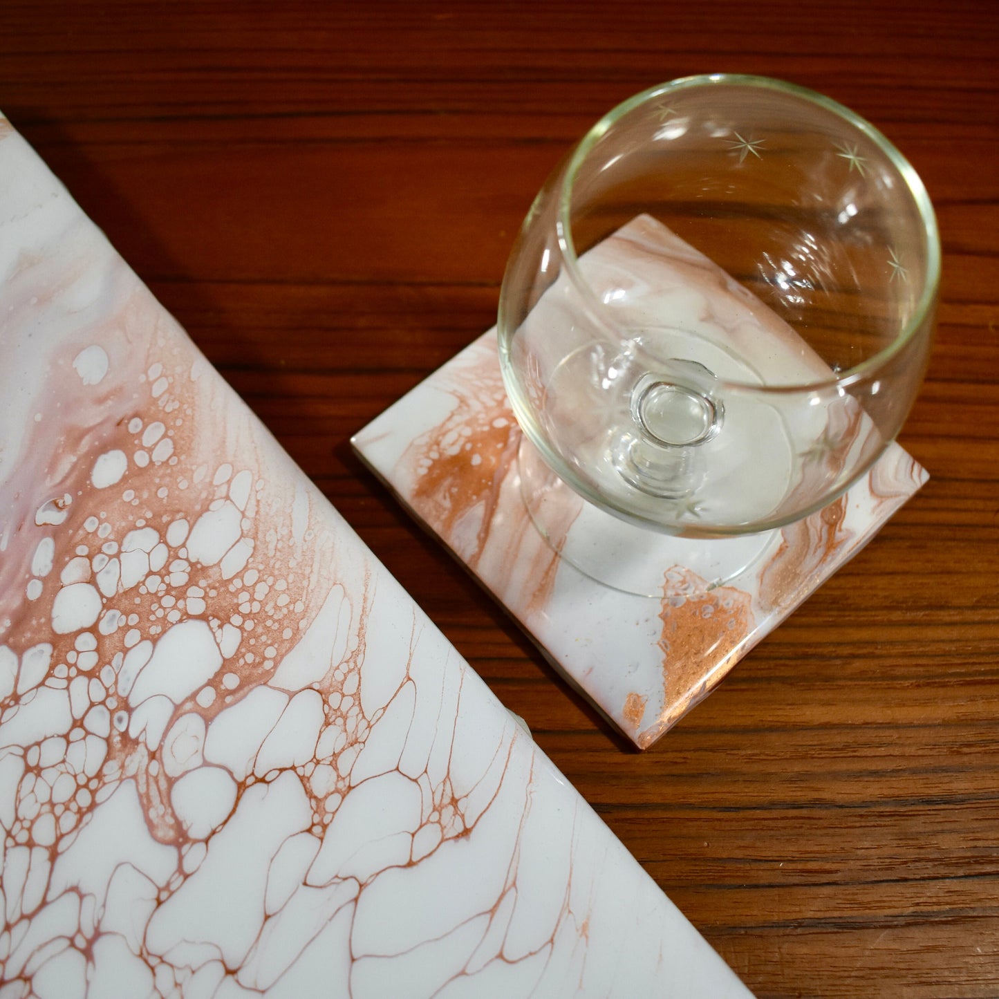 Faux Marble Rectangular Wooden Placemats (4)