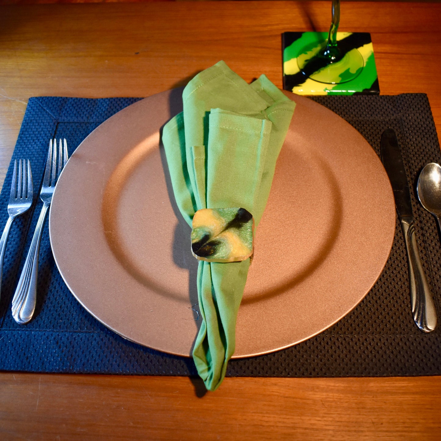 Jamaican Themed Napkin Rings (6)