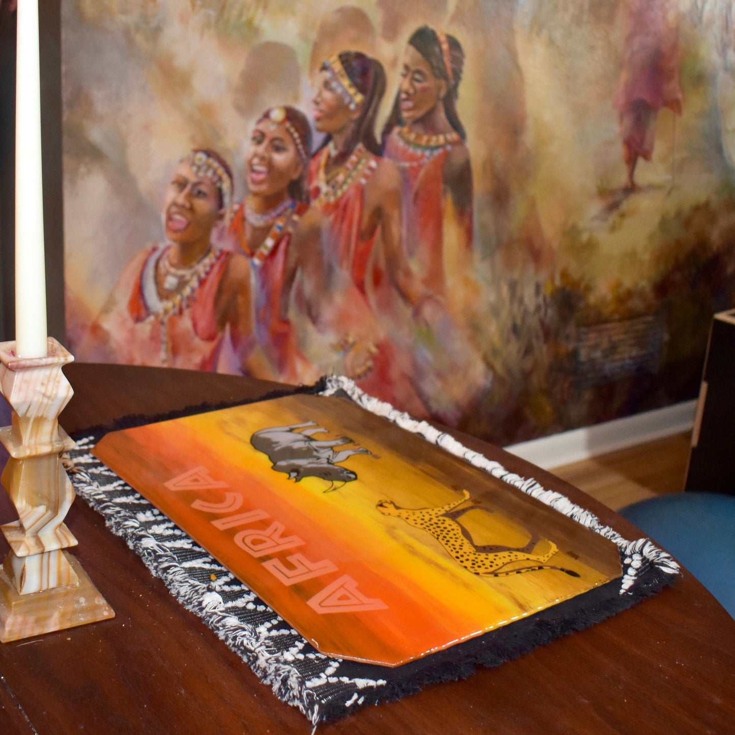 African Themed Wooden Placemats