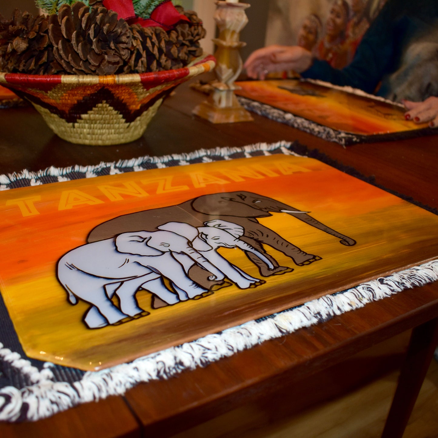 African Themed Wooden Placemats