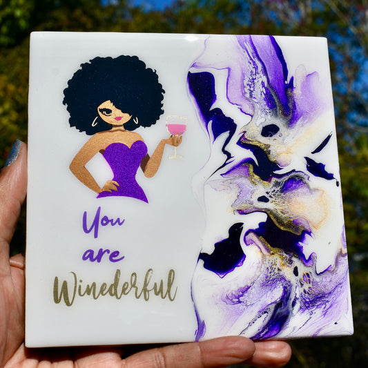 "You are Winederful" Coasters • Valentine’s Day Gift