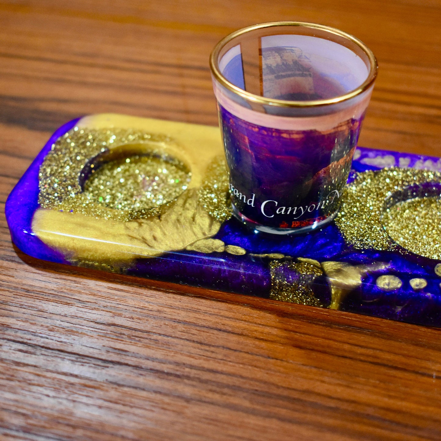 Purple & Gold Shot Glass Holder/Paddle – Flight Paddle