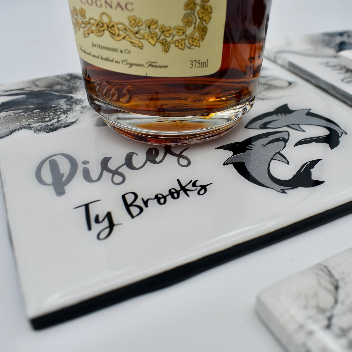 Custom Pisces Birthday Coaster Set • Zodiac Coasters