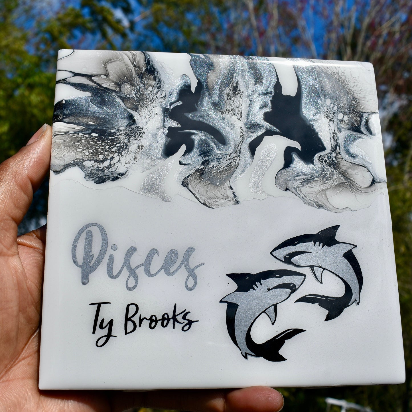 Custom Pisces Birthday Coaster Set • Zodiac Coasters