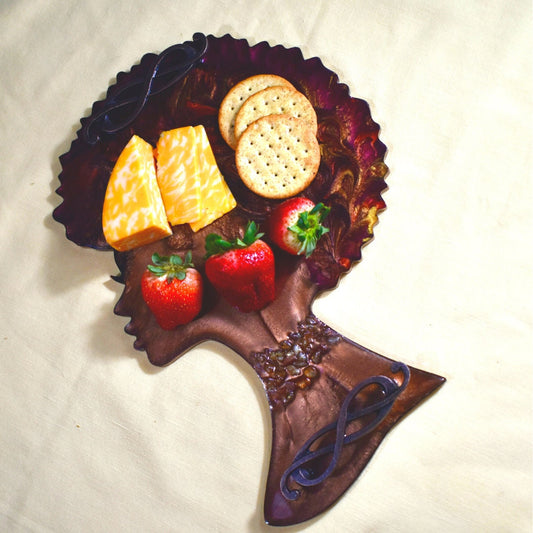 Awesome Afro Woman Serving Tray