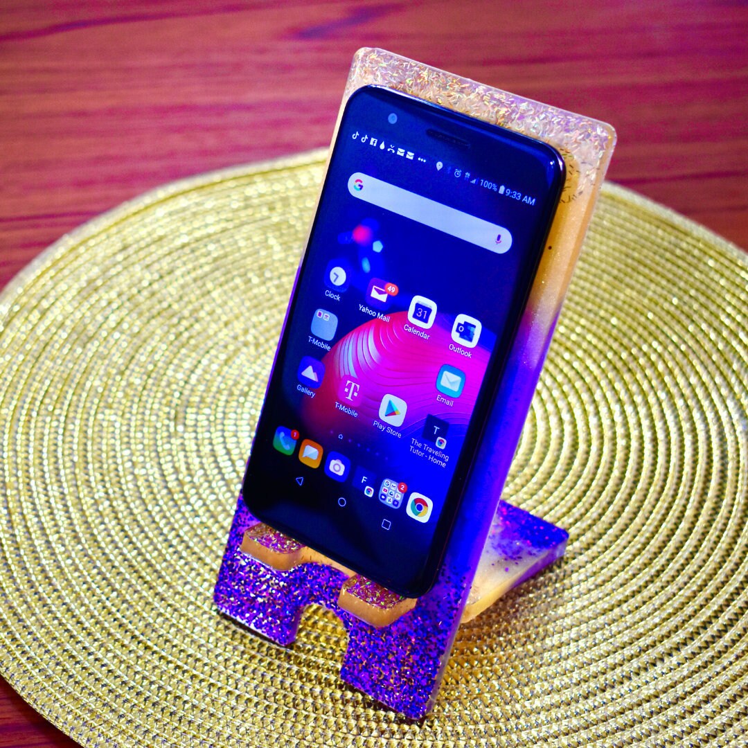 Purple Gold Cell Phone Stand-Phone Dock