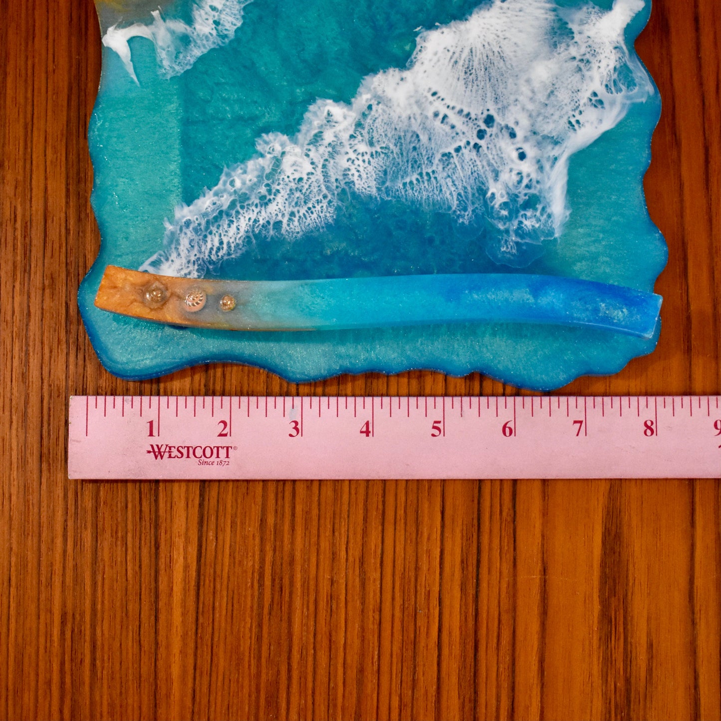 Custom Beach-Coastal Themed Resin Serving Tray