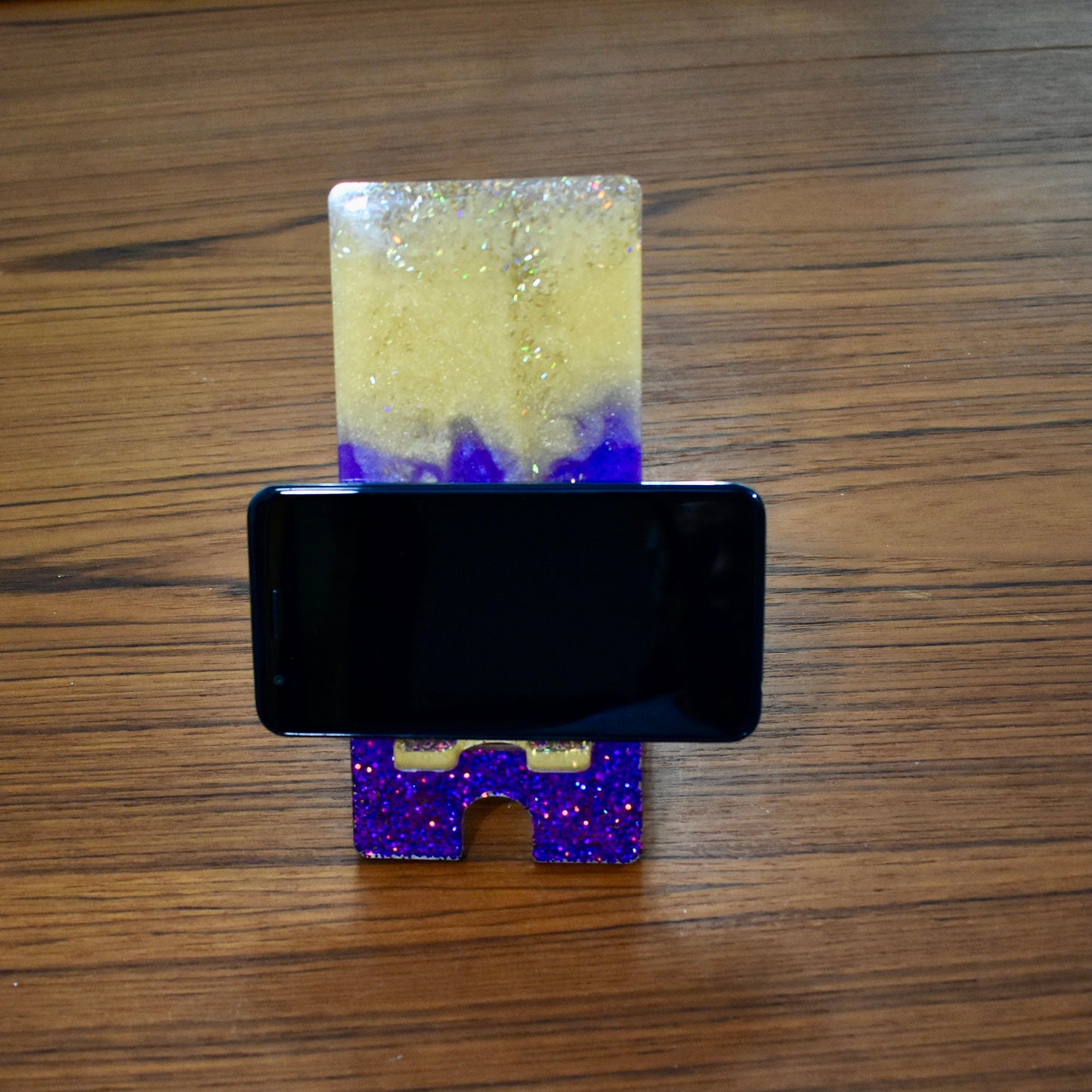 Purple Gold Cell Phone Stand – Cell Phone Stand – Custom Phone Stand – Fraternity Office Gift - Omega Psi Phi Phone Stand – Phone Dock