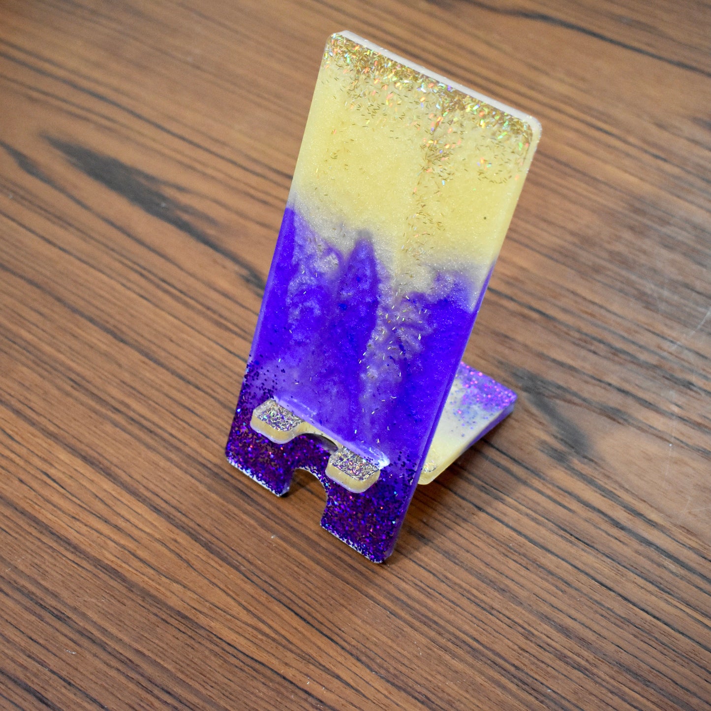 Purple Gold Cell Phone Stand – Cell Phone Stand – Custom Phone Stand – Fraternity Office Gift - Omega Psi Phi Phone Stand – Phone Dock