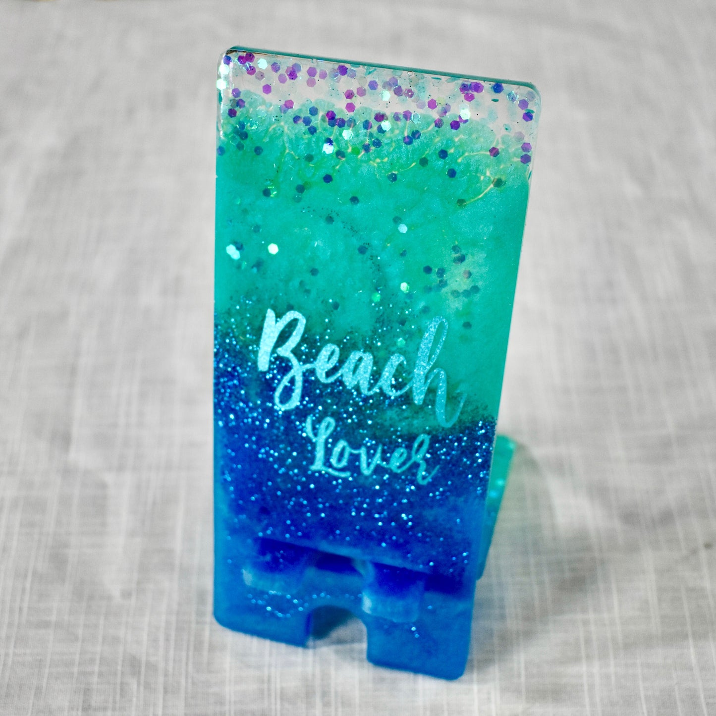 Customizable Beach Lover Cell Phone Stand