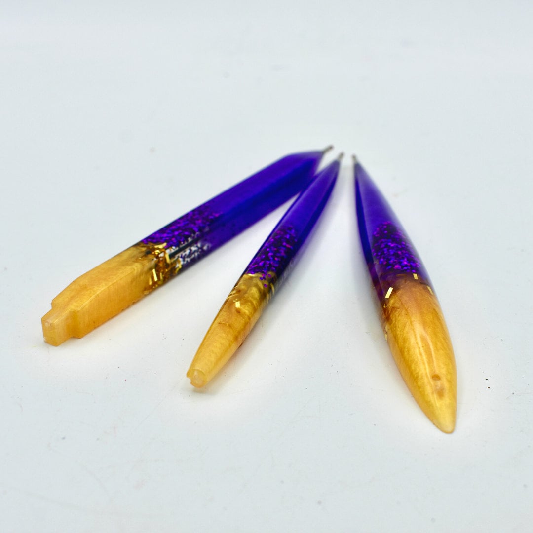 Personalized Purple & Gold Ink Pen Set – Fraternity Gift - Mother's Day Gift