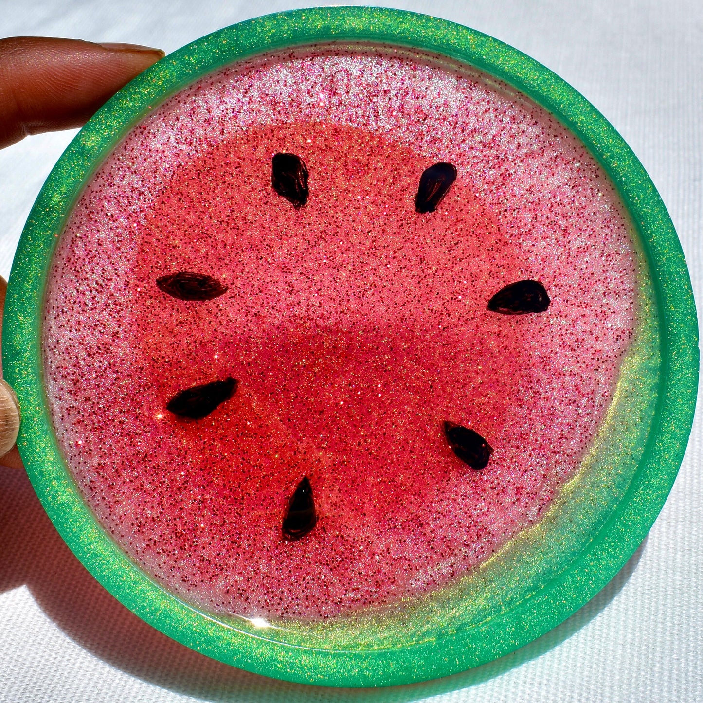 Watermelon Coasters – Watermelon Themed Coasters – Watermelon Coaster Set – Summer Coaster Set – Watermelon Décor - Summer Hostess Gift