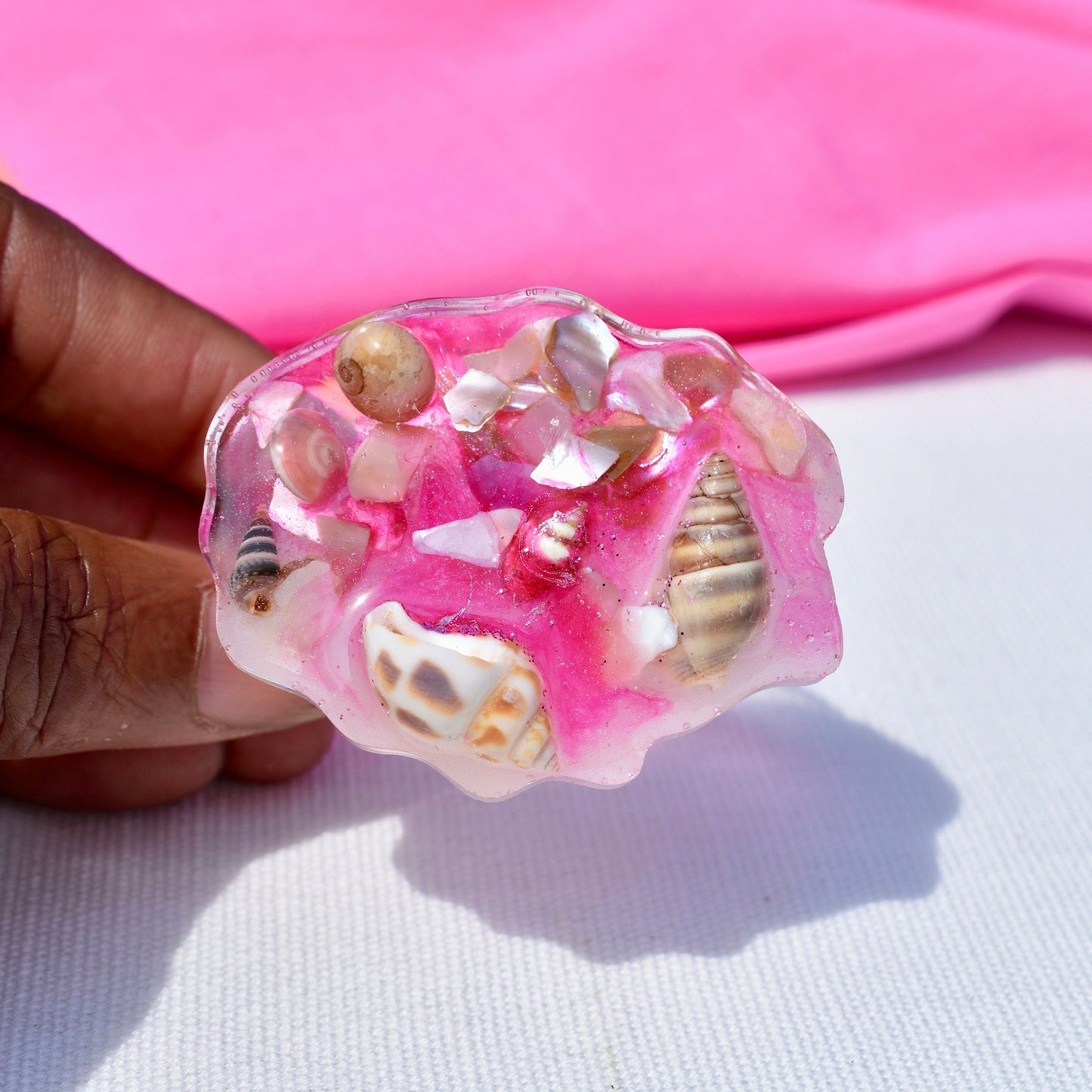 Seashell Themed Pink Napkin Rings