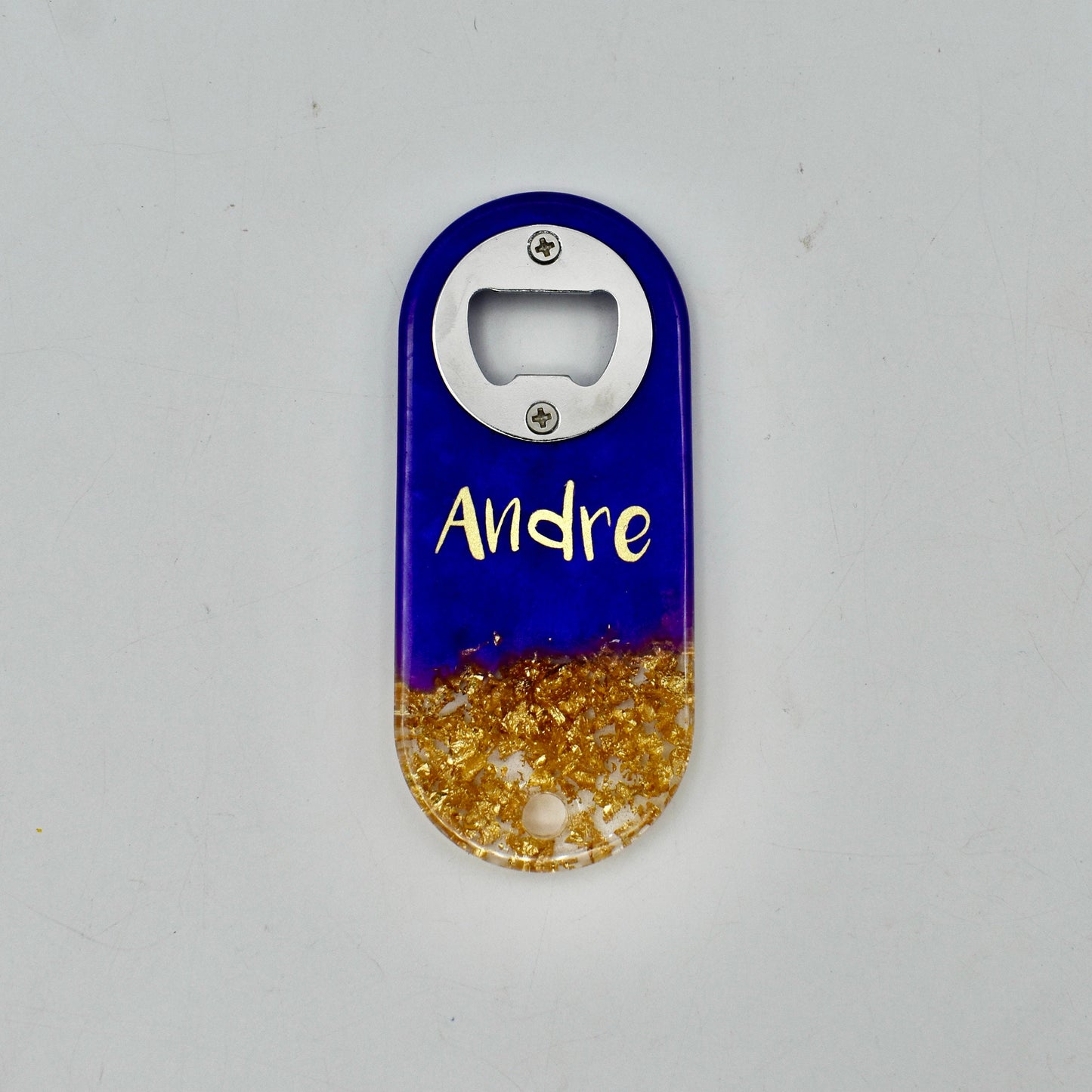 PERSONALIZED Purple & Gold Bottle Opener