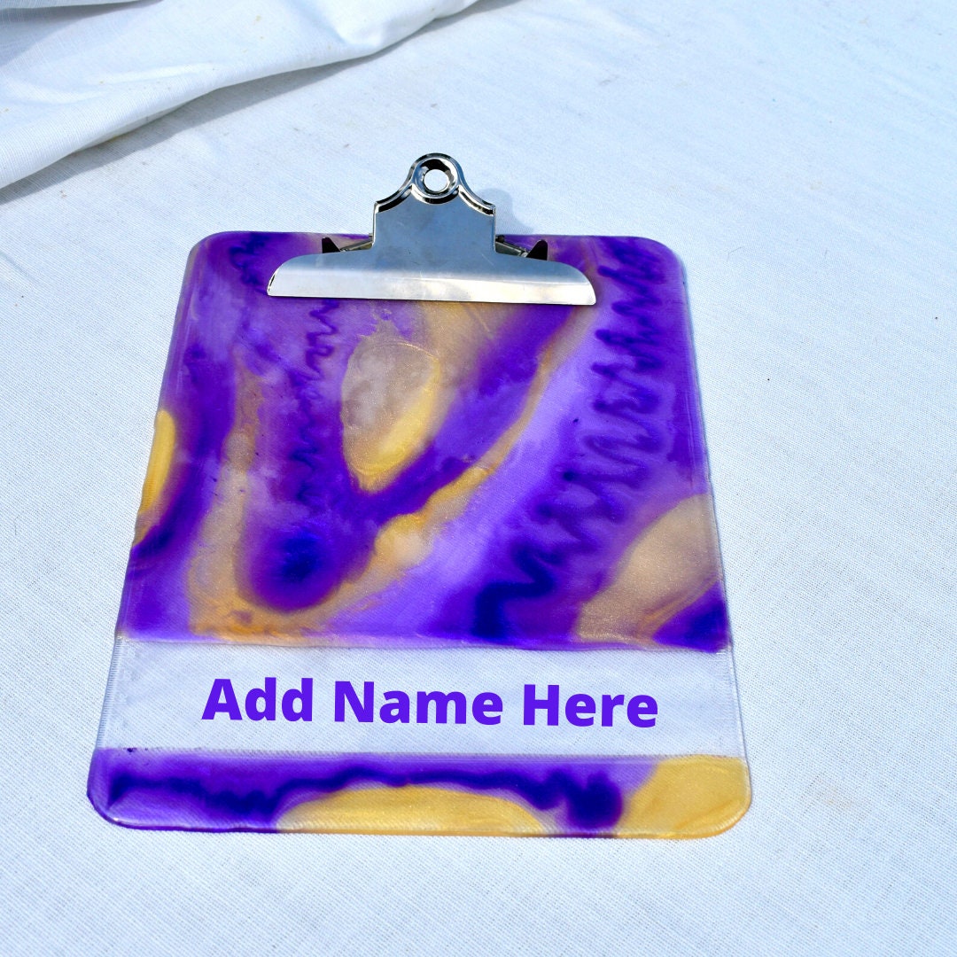 INCLUSION RESIN Clipboard; 80s; Office offers Accessory; Collectible; Gift for him; Vintage decoration; Made in France.