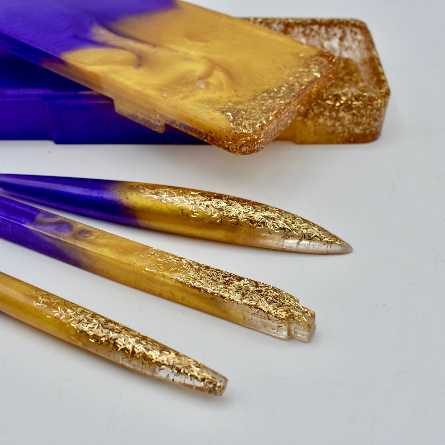 Personalized Purple & Gold Ink Pen Set – Fraternity Gift - Mother's Day Gift