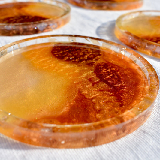 Orange/Copper Coasters