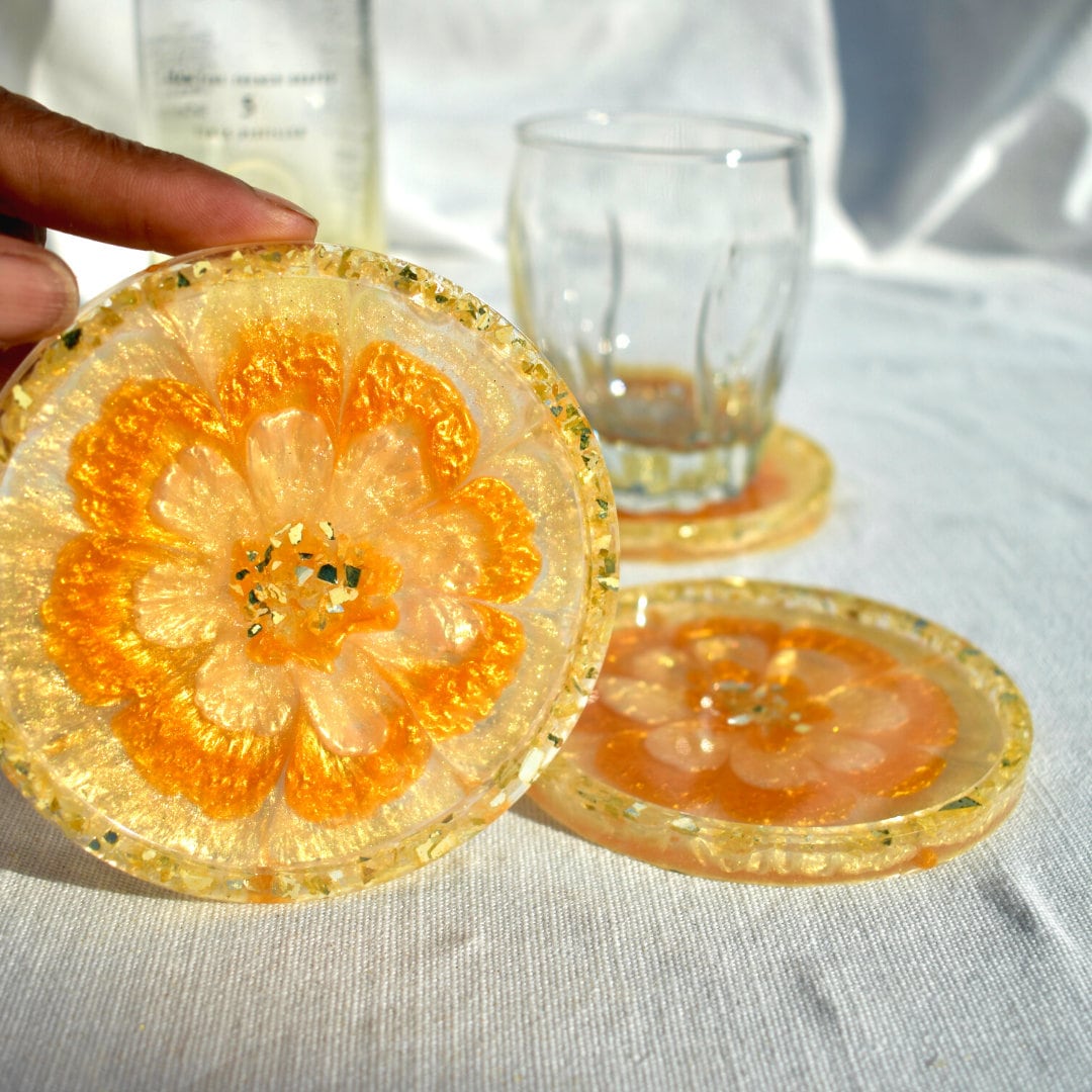 4-piece Citrus 3D Coaster Set