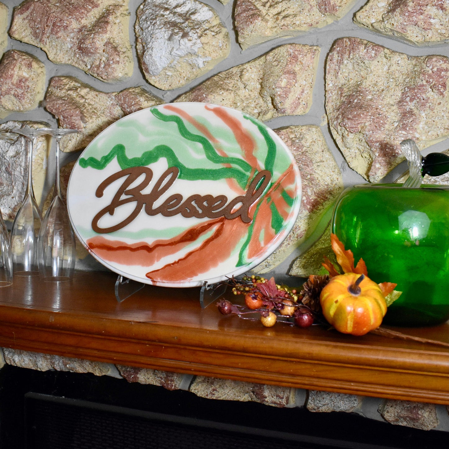 "Blessed" Mantel Decor – Christian Wall Art