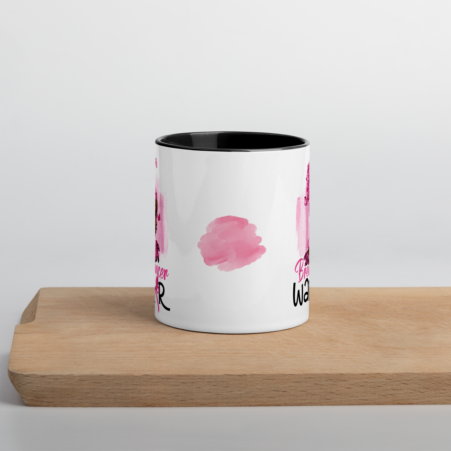 Breast Cancer Warrior Mug • Afro Breast Cancer Coffee Mug • Black Cancer Survivor