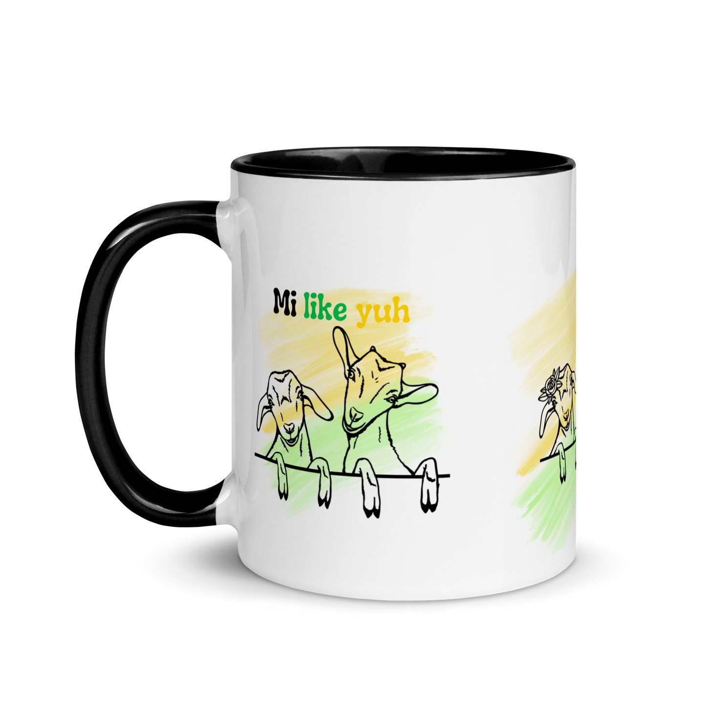 Jamaican Loves Goats Coffee Mug 🇯🇲 Jamaican Mi Like Yuh Mug • Jamaican Pride Gift Mug