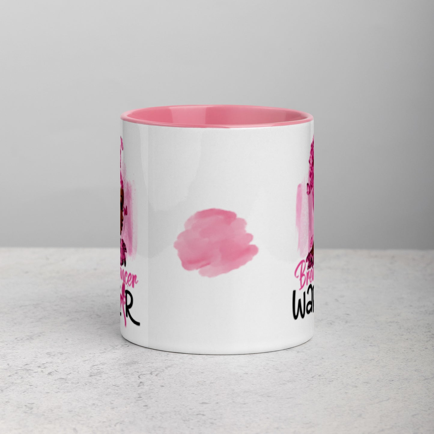 Breast Cancer Warrior Mug • Afro Breast Cancer Coffee Mug • Black Cancer Survivor