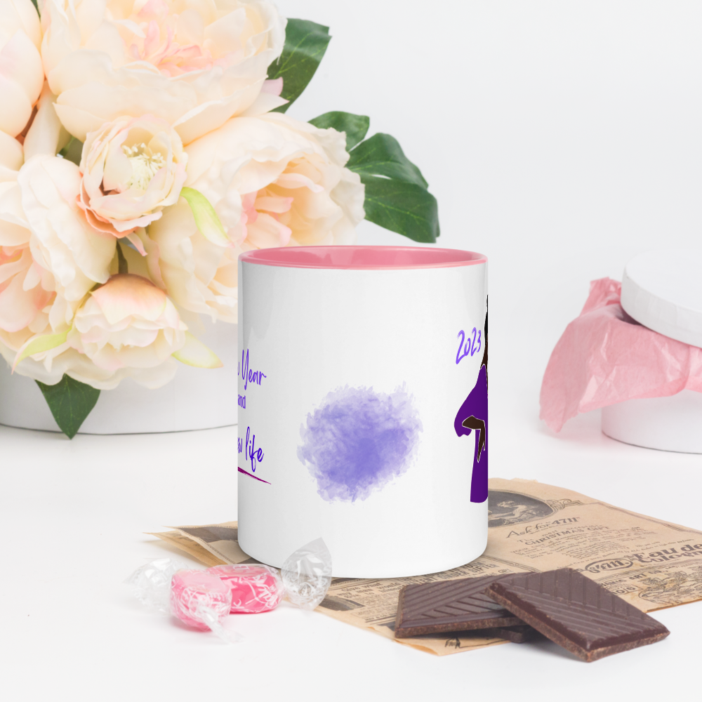 Purple Grandma Mug •  2023 New Year & New Life • 2023 Pregnancy Announcement Coffee Mug