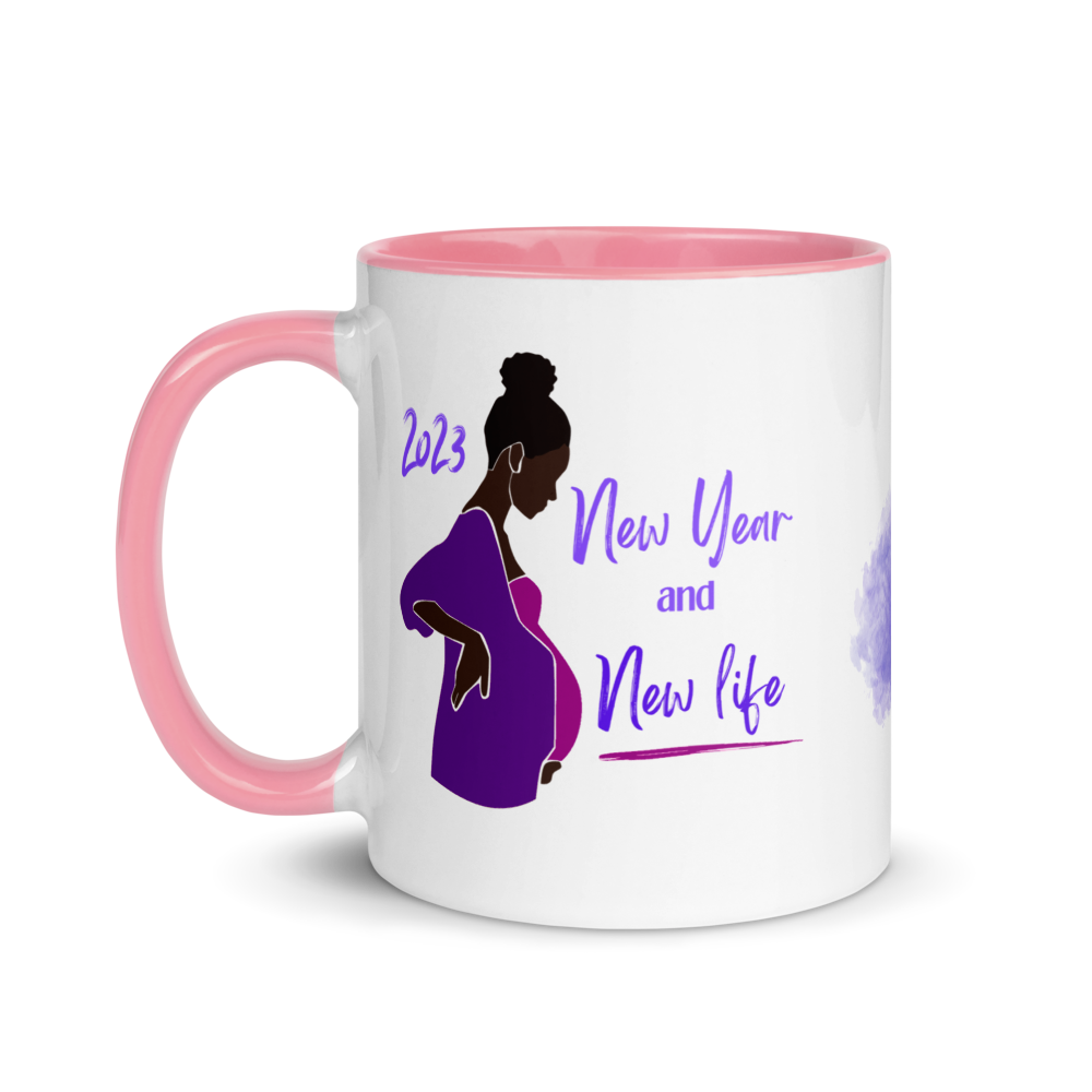 Purple Grandma Mug •  2023 New Year & New Life • 2023 Pregnancy Announcement Coffee Mug