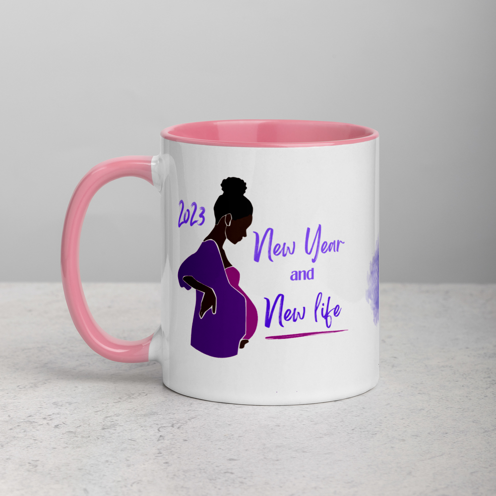 Purple Grandma Mug •  2023 New Year & New Life • 2023 Pregnancy Announcement Coffee Mug