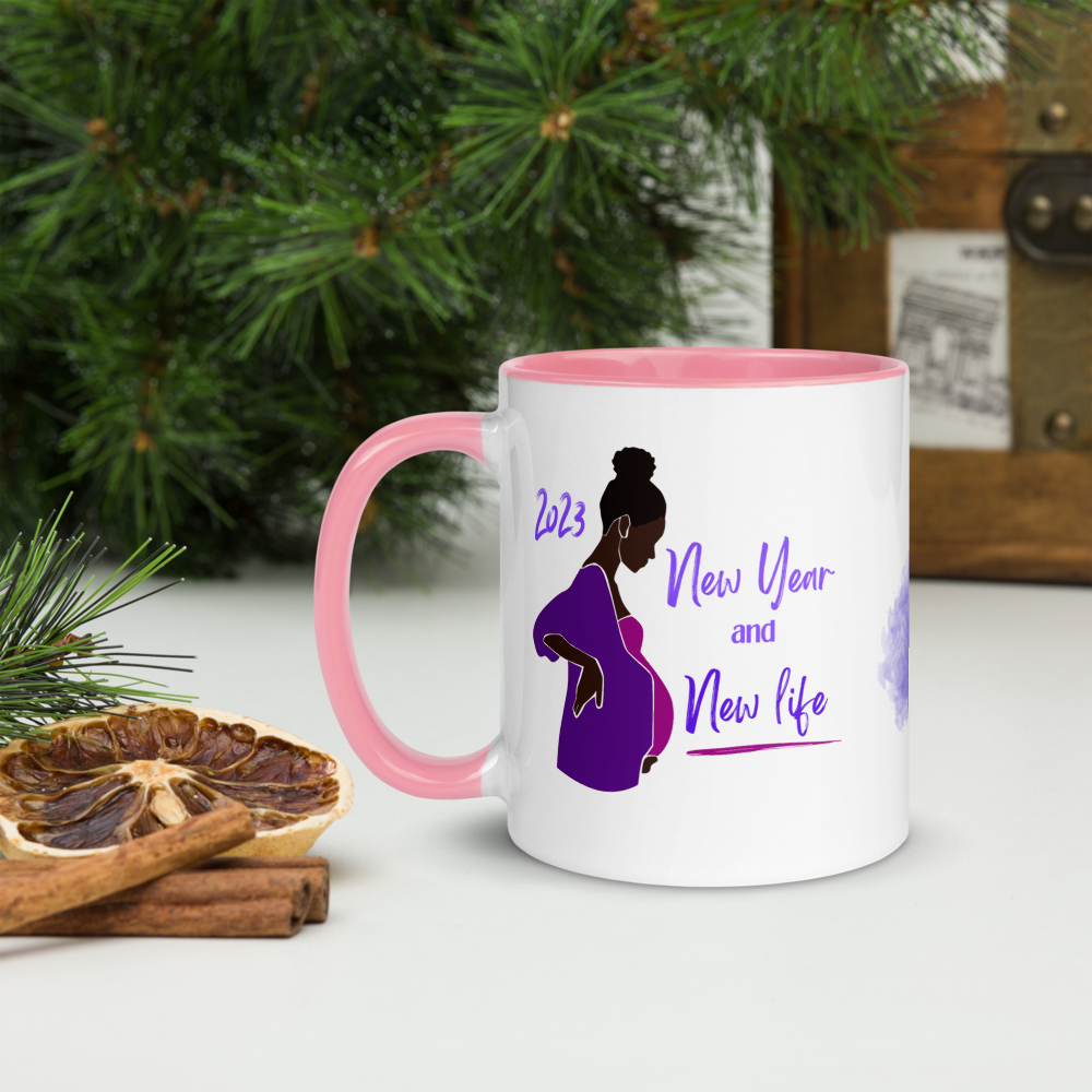 Purple Grandma Mug •  2023 New Year & New Life • 2023 Pregnancy Announcement Coffee Mug