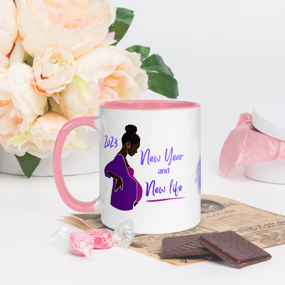 Purple Grandma Mug •  2023 New Year & New Life • 2023 Pregnancy Announcement Coffee Mug