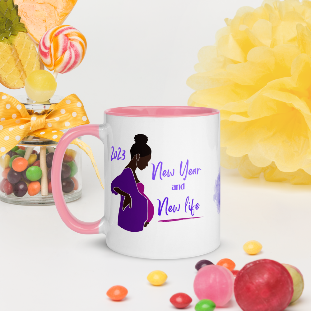 Purple Grandma Mug •  2023 New Year & New Life • 2023 Pregnancy Announcement Coffee Mug