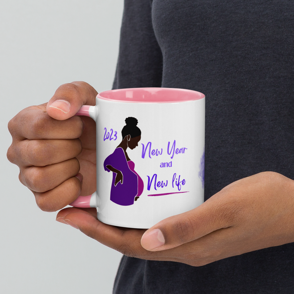 Purple Grandma Mug •  2023 New Year & New Life • 2023 Pregnancy Announcement Coffee Mug