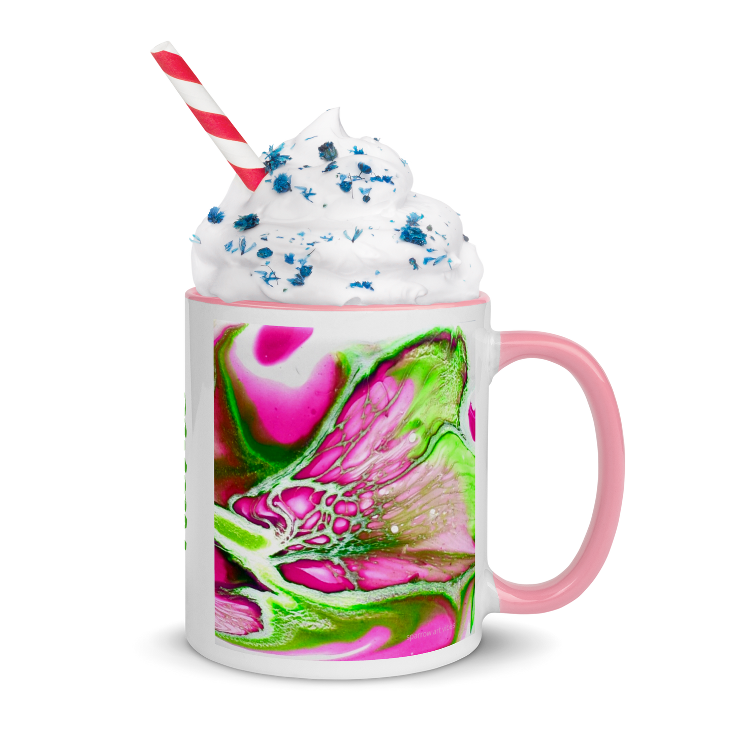 Personalized Pink & Green Mug • Custom Sorority Coffee Mug