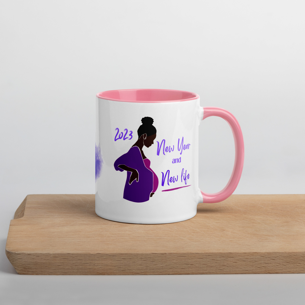 Purple Grandma Mug •  2023 New Year & New Life • 2023 Pregnancy Announcement Coffee Mug