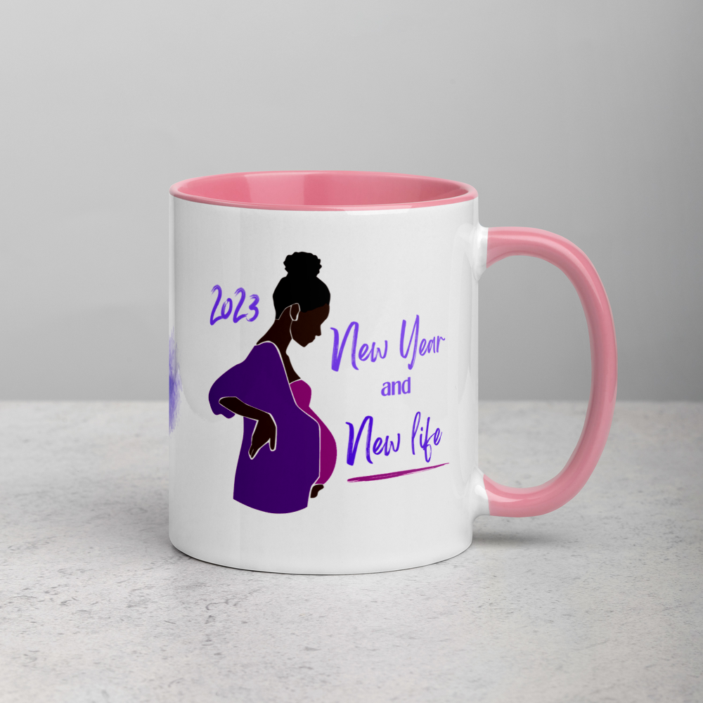 Purple Grandma Mug •  2023 New Year & New Life • 2023 Pregnancy Announcement Coffee Mug