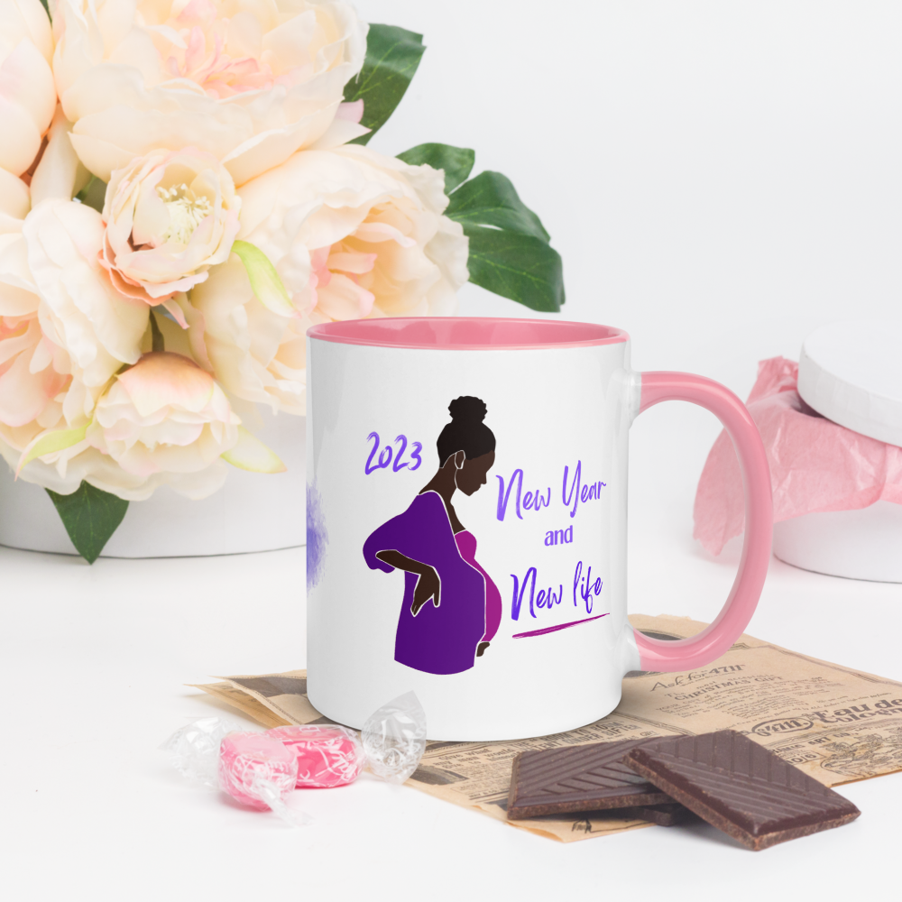 Purple Grandma Mug •  2023 New Year & New Life • 2023 Pregnancy Announcement Coffee Mug