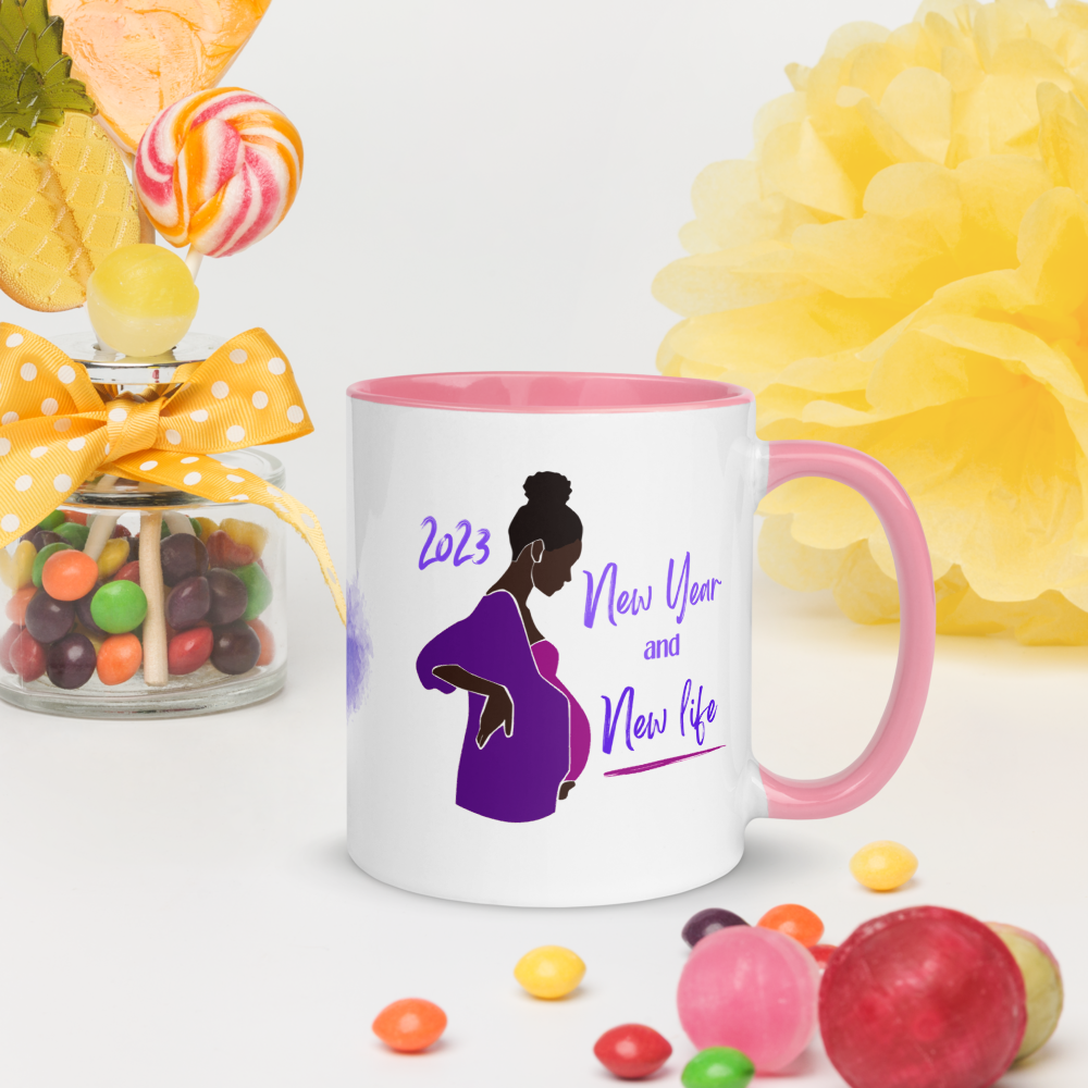 Purple Grandma Mug •  2023 New Year & New Life • 2023 Pregnancy Announcement Coffee Mug