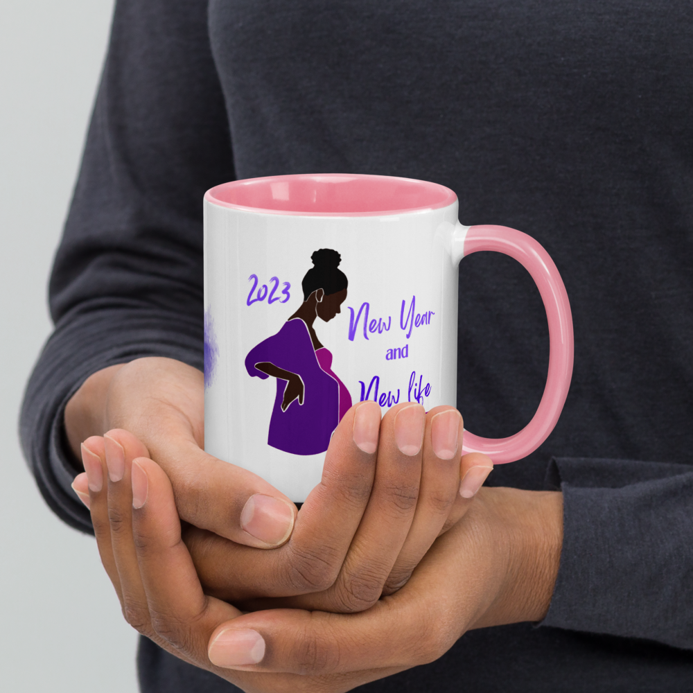 Purple Grandma Mug •  2023 New Year & New Life • 2023 Pregnancy Announcement Coffee Mug