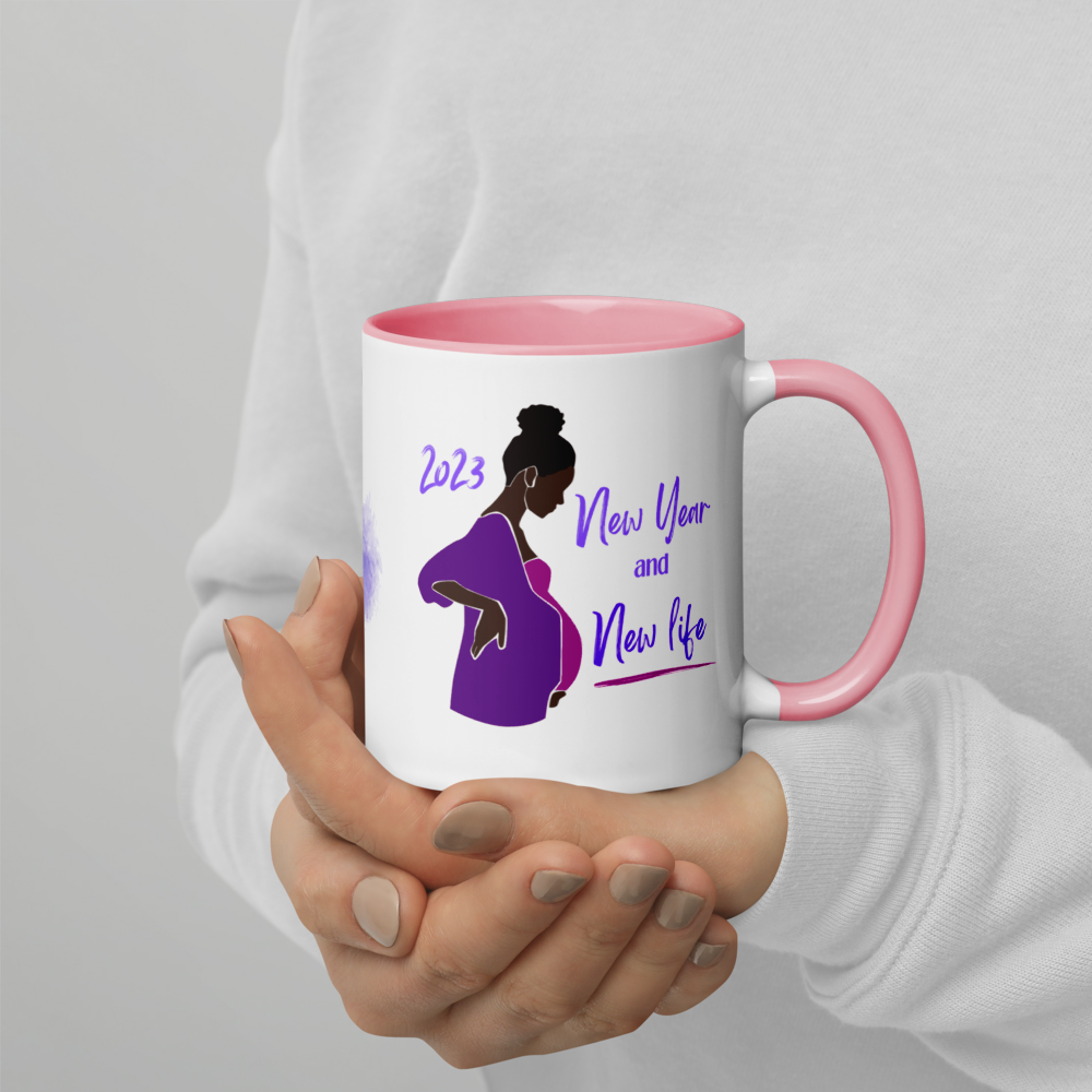 Purple Grandma Mug •  2023 New Year & New Life • 2023 Pregnancy Announcement Coffee Mug