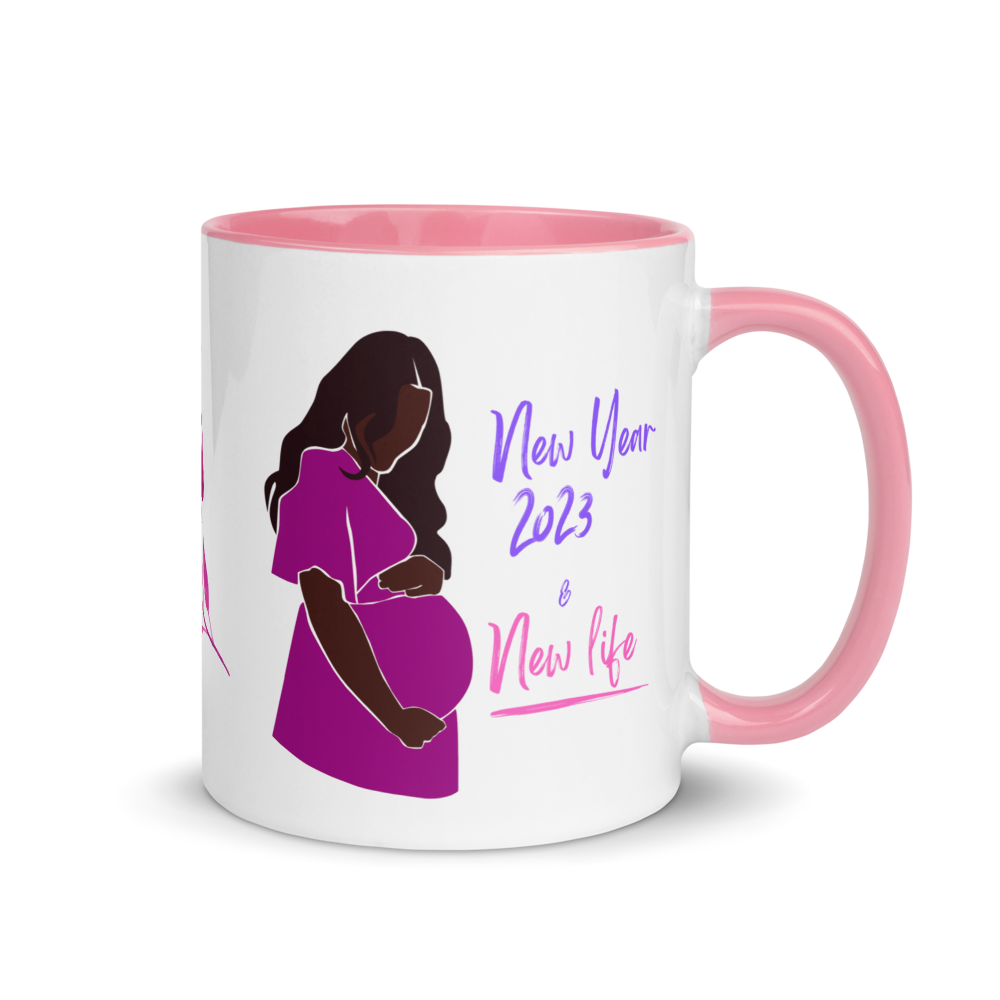 Magenta Pregnancy Mug •  2023 New Year & New Life • 2023 Pregnancy Announcement Coffee Mug