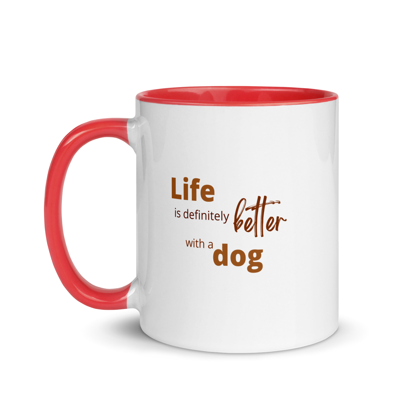 Custom DOG Lover Mug w Color Inside • Dog Photo Coffee Mug