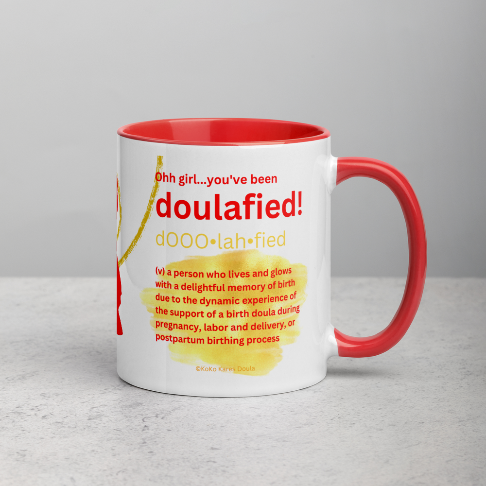 Personalized “Doulafied” Coffee Mug • Doula Coffee Mug • Black Birth Worker Mug • Doula Thank You • Birthing Coach Mug • Labor Coach Mug