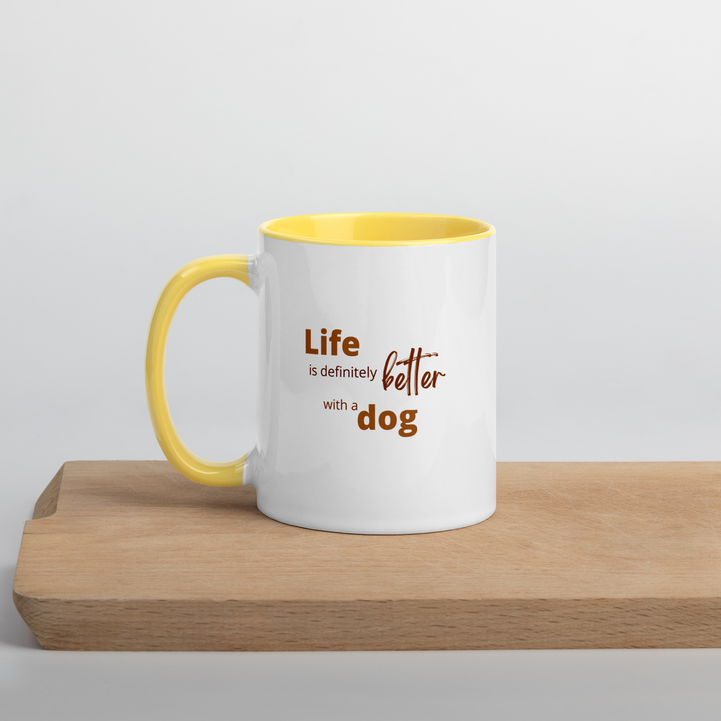 Custom DOG Lover Mug w Color Inside • Dog Photo Coffee Mug