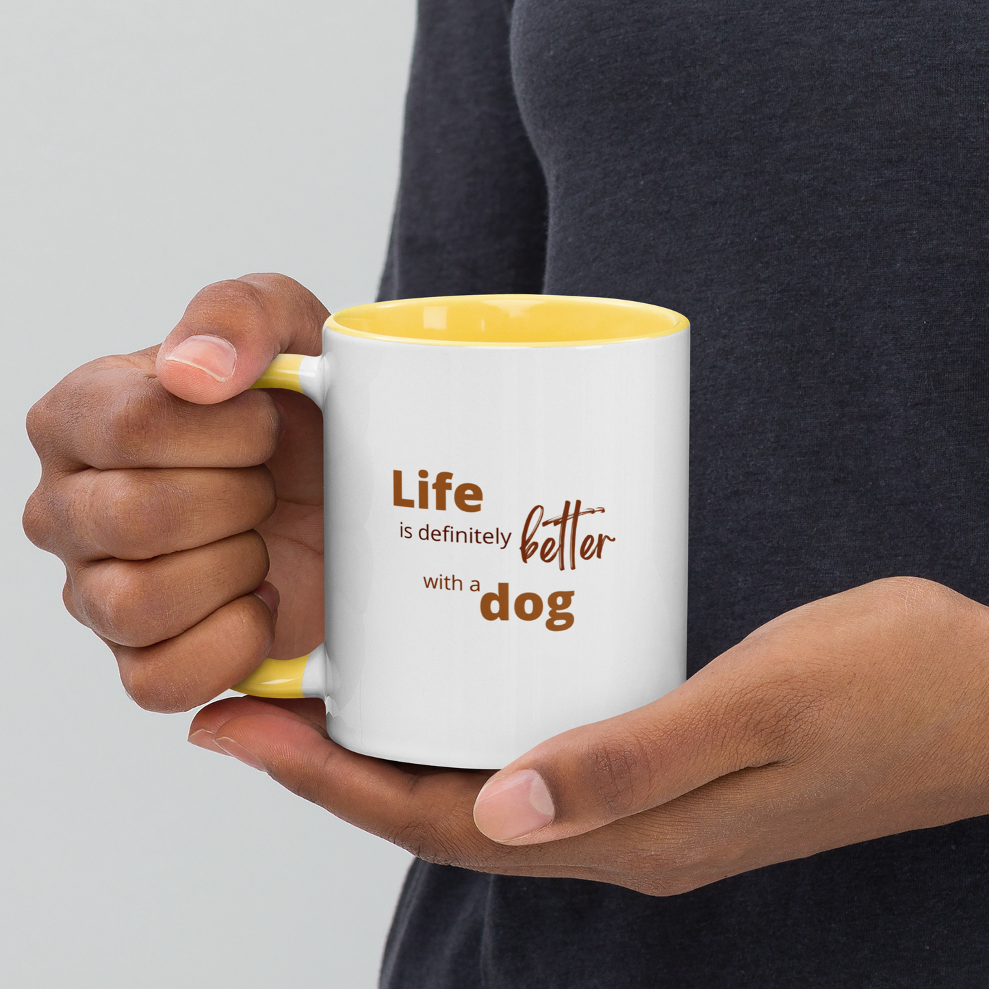 Custom DOG Lover Mug w Color Inside • Dog Photo Coffee Mug